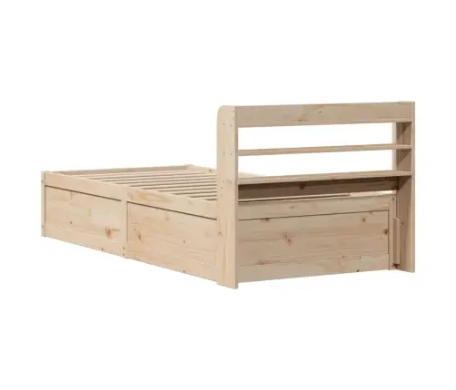 Voodiraam Peatsiga, 75 X 190 cm Männipuit