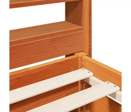 Gulta Bez Matrača, Vaska Brūnas, 200X200 Cm, Priedes Masīvkoks Vidaxl