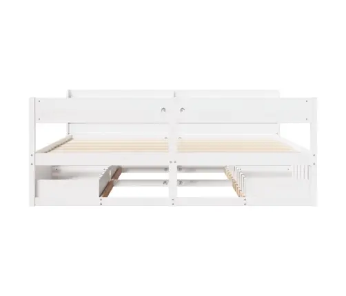 Voodiraam Ilma Madratsita, Valge, 180 X 200 cm Männipuit