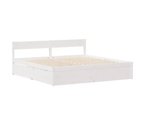 Voodiraam Ilma Madratsita, Valge, 180 X 200 cm Männipuit