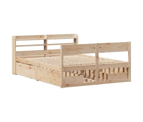 Gulta Bez Matrača, 140X200 Cm, Priedes Masīvkoks Vidaxl