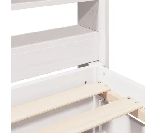 Voodiraam Ilma Madratsita, Valge, 135 X 190 cm Männipuit