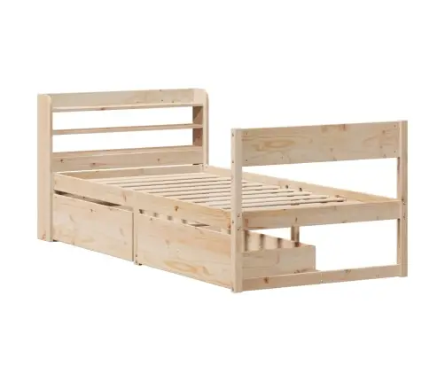 Gulta Bez Matrača, 75X190 Cm, Priedes Masīvkoks Vidaxl