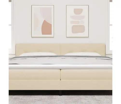 Led Gultas Galva Ar Galvas Klāju Krēmkrāsa 200 Cm Poliesters Vidaxl
