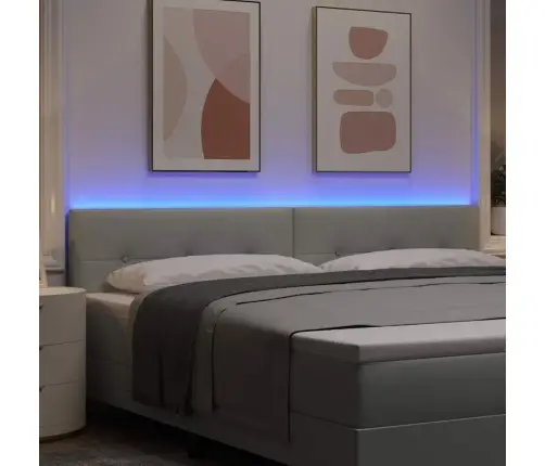 Led Peatoed Led -Ribatuledega Helehall 200 Cm Polüester