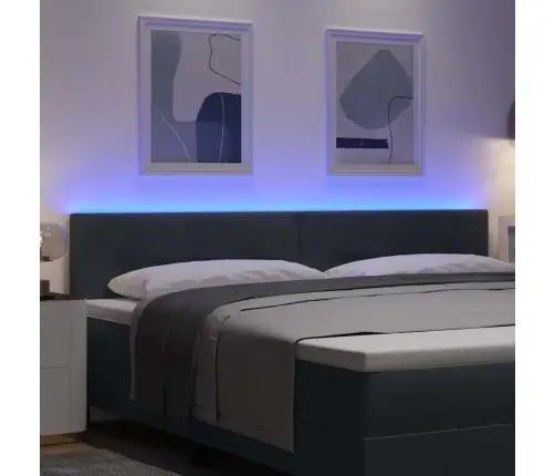 Led Gultas Galvaskauss Ar Pogu Tufting Tumši Pelēks 100 Cm Samts Vidaxl