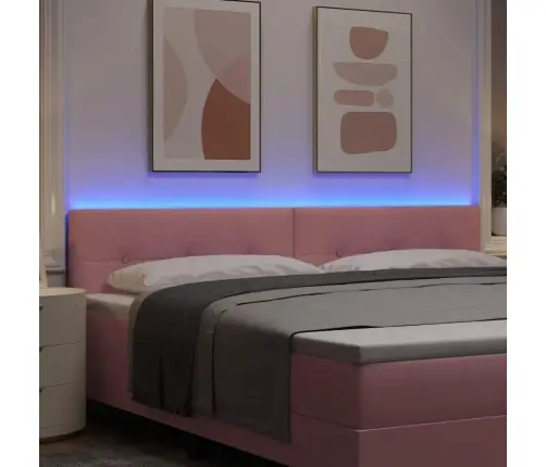 Led Peatoed Led -Ribatuledega Roosa 200 Cm Polüester