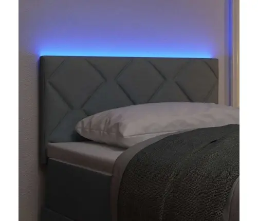 Led Galvas Balsts Dimanta Bloku Dizains Gaiši Pelēks 80 Cm Audums Vidaxl