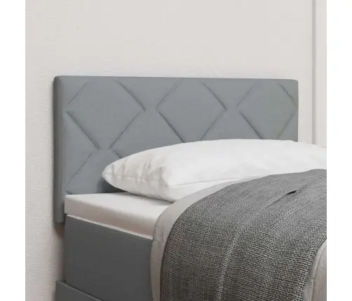 Led Galvas Balsts Dimanta Bloku Dizains Gaiši Pelēks 80 Cm Audums Vidaxl