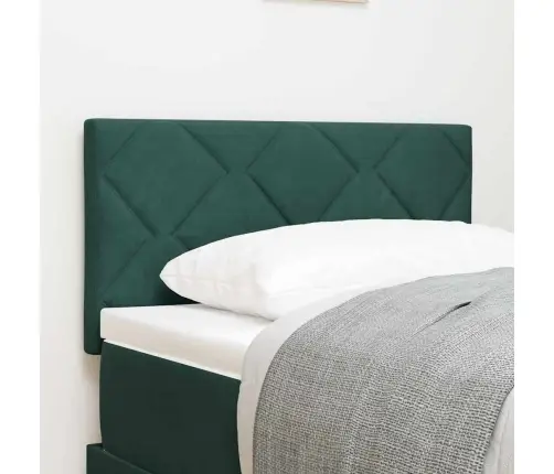 Led Galvūgalis Su Galvūgalio Tamsiai Žalia 80 Cm Dirbtinė Oda