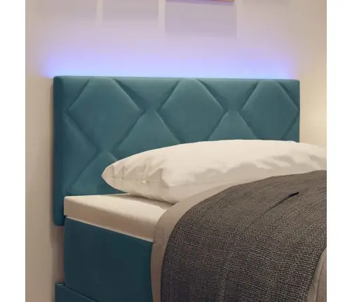 Led Galvūgalis Geometrinis Tamsi Mėlyna 80 Cm Aksomas Led Galvūgalis Geometrinis Tamsi Mėlyna 80 Cm Aksomas