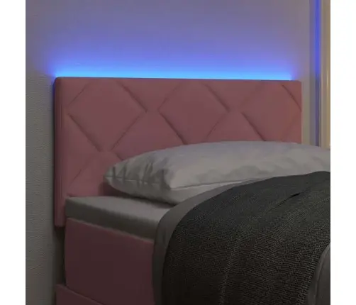 Led Peaplaat Led -Ribatuledega Geomeetriline Roosa 80 Cm Samet
