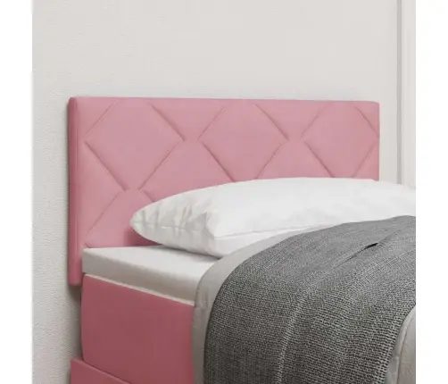 Led Peaplaat Led -Ribatuledega Geomeetriline Roosa 80 Cm Samet