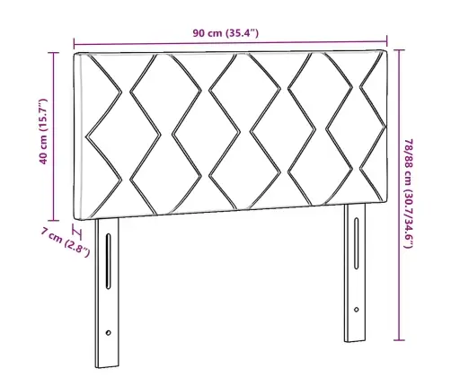 Led Galvas Dēlis Ar Dimanta Bloku Dizainu, Gaiši Pelēks, 90 Cm Vidaxl