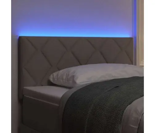 Led Galvgalis Dimanta Raksta Dizains Taupe 100 Cm Audums Vidaxl