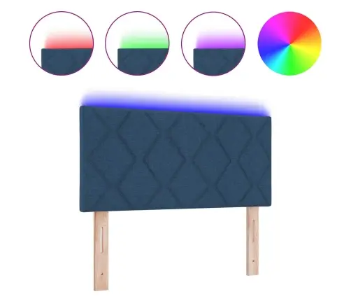 Zils Led Galvgalis Ar Dimantu Bloku Dizainu, 100 Cm Auduma