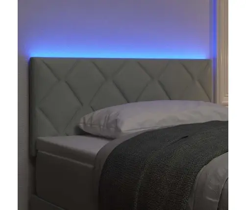 Led Gultas Galvas Dēļi, Dimanta Blokiem, Gaiši Pelēks, 100 Cm, Samts Vidaxl