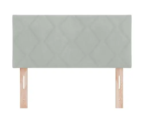 Led Gultas Galvas Dēļi, Dimanta Blokiem, Gaiši Pelēks, 100 Cm, Samts Vidaxl