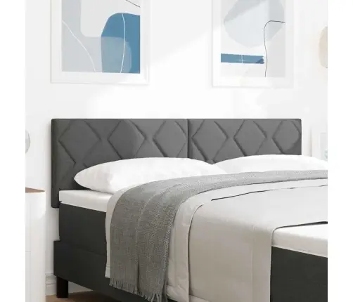 Led Gultas Galva Dimanta Bloku Dizains Tumši Pelēks 144 Cm Audums Vidaxl