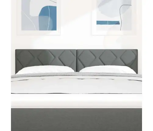 Led Gultas Galva Dimanta Bloku Dizains Tumši Pelēks 144 Cm Audums Vidaxl