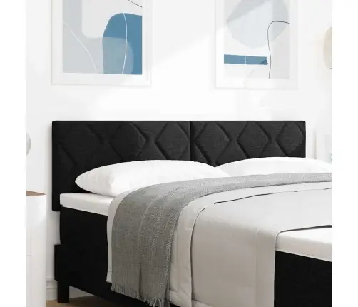 Galvūgalis Su Led Juostelių Žibintais Juoda 144 Cm Audinys