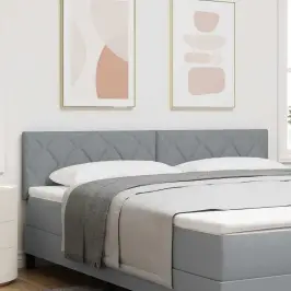 Led Gultas Galva Gaiši Pelēks 180 Cm Audums Vidaxl