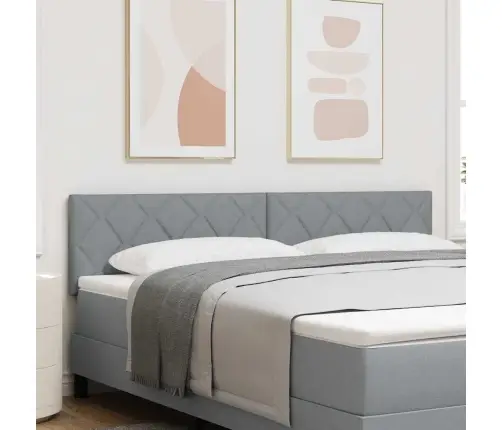 Led Gultas Galva Dimanta Bloku Dizains Gaiši Pelēka 180 Cm Audums Vidaxl