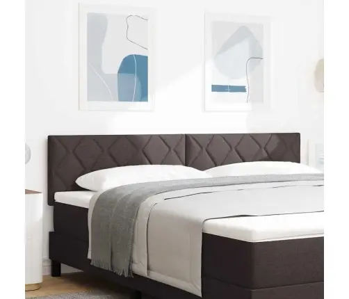 Led Gultas Galva Dimanta Bloku Dizains Tumši Brūna 180 Cm Audums Vidaxl