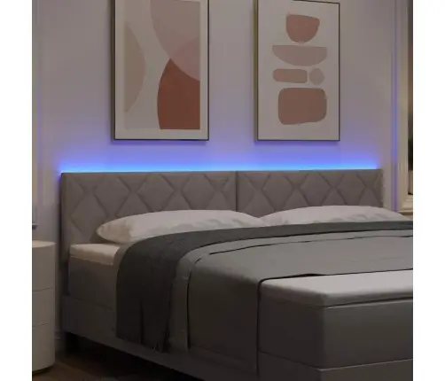 Galvgalis Ar Led Sloksnes Lukturiem Pelēkbrūna 180 Cm Audums Vidaxl