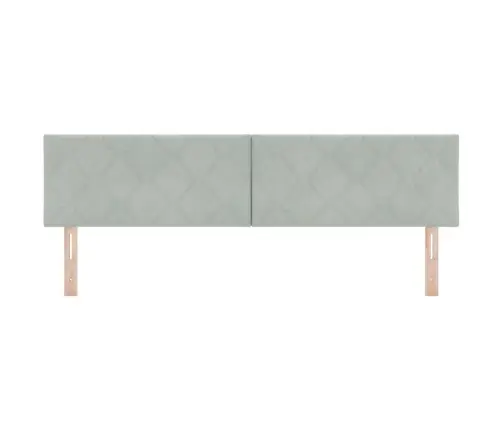 Led Gulta Ar Spuldzēm, Dimanta Bloku Dizains, Gaiši Pelēka, 180 Cm, Samts Vidaxl