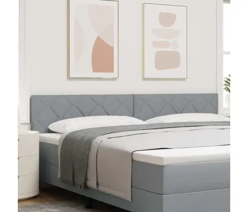 Led Gultas Galva Ar Dimanta Bloku Dizainu Gaiši Pelēkā Krāsā, 200 Cm Audums Vidaxl