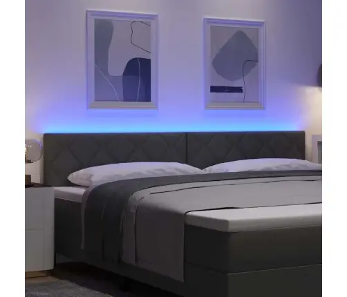 Led Gultas Galva Dimanta Bloku Dizains Tumši Pelēka 200 Cm Audums Vidaxl