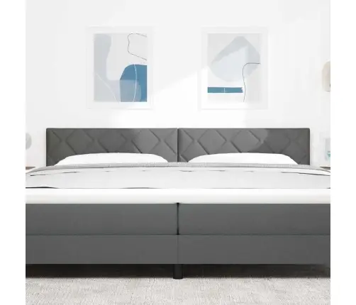 Led Gultas Galva Dimanta Bloku Dizains Tumši Pelēka 200 Cm Audums Vidaxl