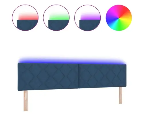 Peats Led -Ribatuledega Peaga Reguleeritav Sinine 200 Cm Kangas