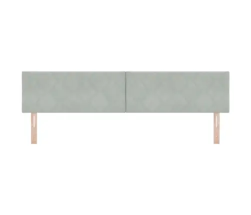 Led Gultas Galva Ar Dimanta Blokiem, Gaiši Pelēka, 200 Cm, Samts Vidaxl