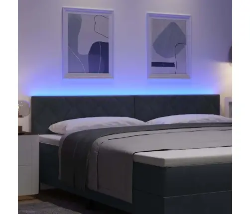 Led Gultas Galvgaļa Dimanta Bloku Dizains, Tumši Pelēka, 200 Cm Vidaxl