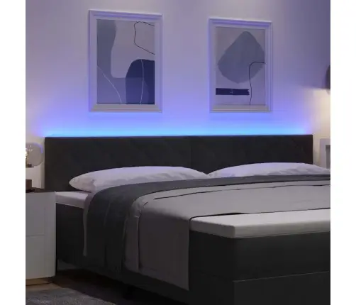 Led Galvgalis Ar Dimanta Bloku Dizainu, Melns, 200 Cm, Samts Vidaxl