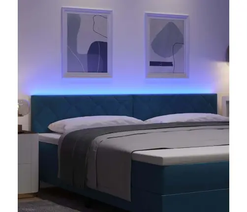 Led Gultas Galva Tumši Zils 200 Cm Mākslīgā Āda Vidaxl