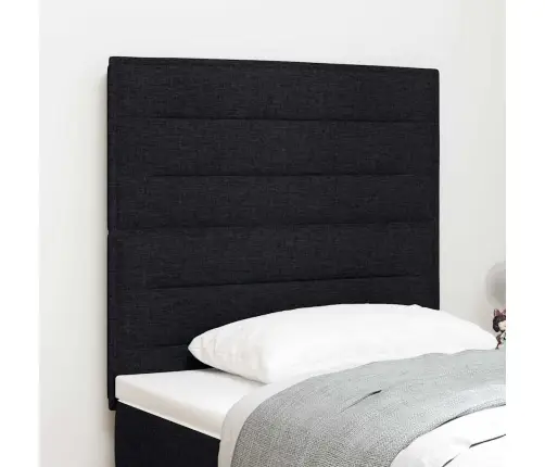 Led Gultas Galva Ar Galvas Klāju Melna 80 Cm Poliesters Vidaxl