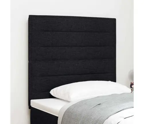 Led Gultas Galva Ar Galvas Klāju Melna 90 Cm Poliesters Vidaxl