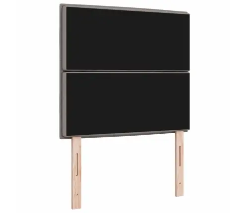 Led Gultas Galva Ar Galvas Klāju Pelēkbrūna 90 Cm Poliesters Vidaxl