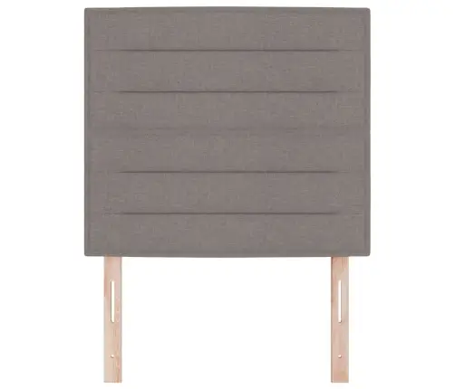 Led Gultas Galva Ar Galvas Klāju Pelēkbrūna 90 Cm Poliesters Vidaxl