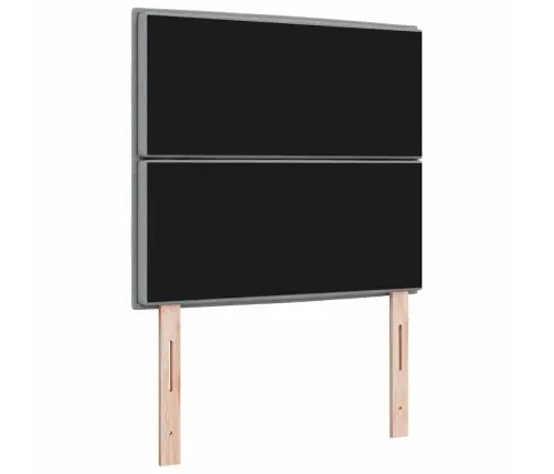 Led Gultas Galva Ar Galvas Klāju Gaiši Pelēks 100 Cm Poliesters Vidaxl