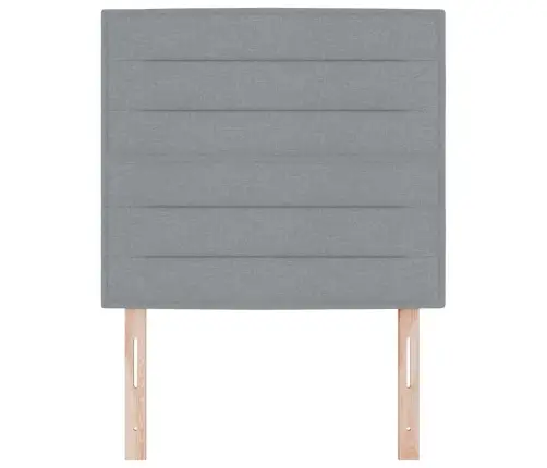 Led Gultas Galva Ar Galvas Klāju Gaiši Pelēks 100 Cm Poliesters Vidaxl