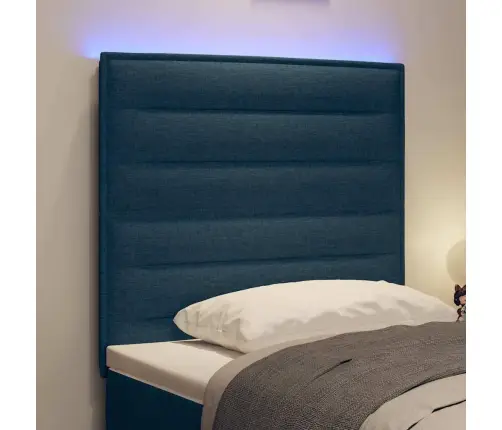 Led Gultas Galva Ar Galvas Klāju Zila 100 Cm Poliesters Vidaxl