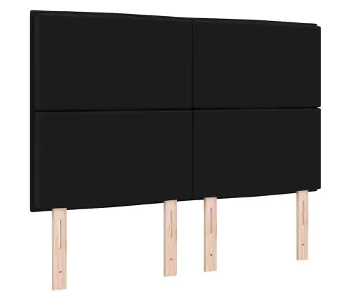 Led Gultas Galva Ar Galvas Klāju Melna 144 Cm Poliesters Vidaxl