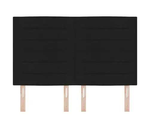 Led Gultas Galva Ar Galvas Klāju Melna 144 Cm Poliesters Vidaxl