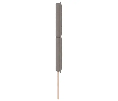 Led Gultas Galva Ar Galvas Klāju Pelēkbrūna 144 Cm Poliesters Vidaxl