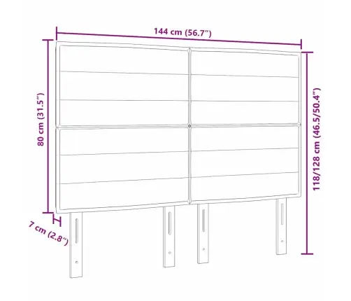 Led Gultas Galva Ar Galvas Klāju Zila 144 Cm Poliesters Vidaxl