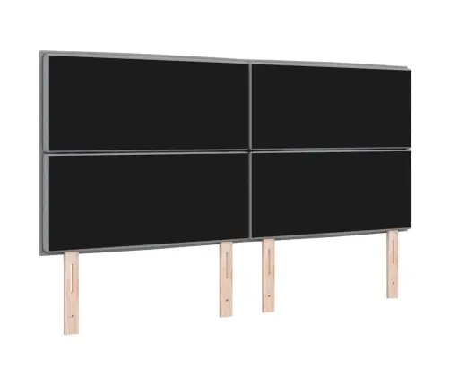 Led Gultas Galva Ar Galvas Klāju Gaiši Pelēks 180 Cm Poliesters Vidaxl